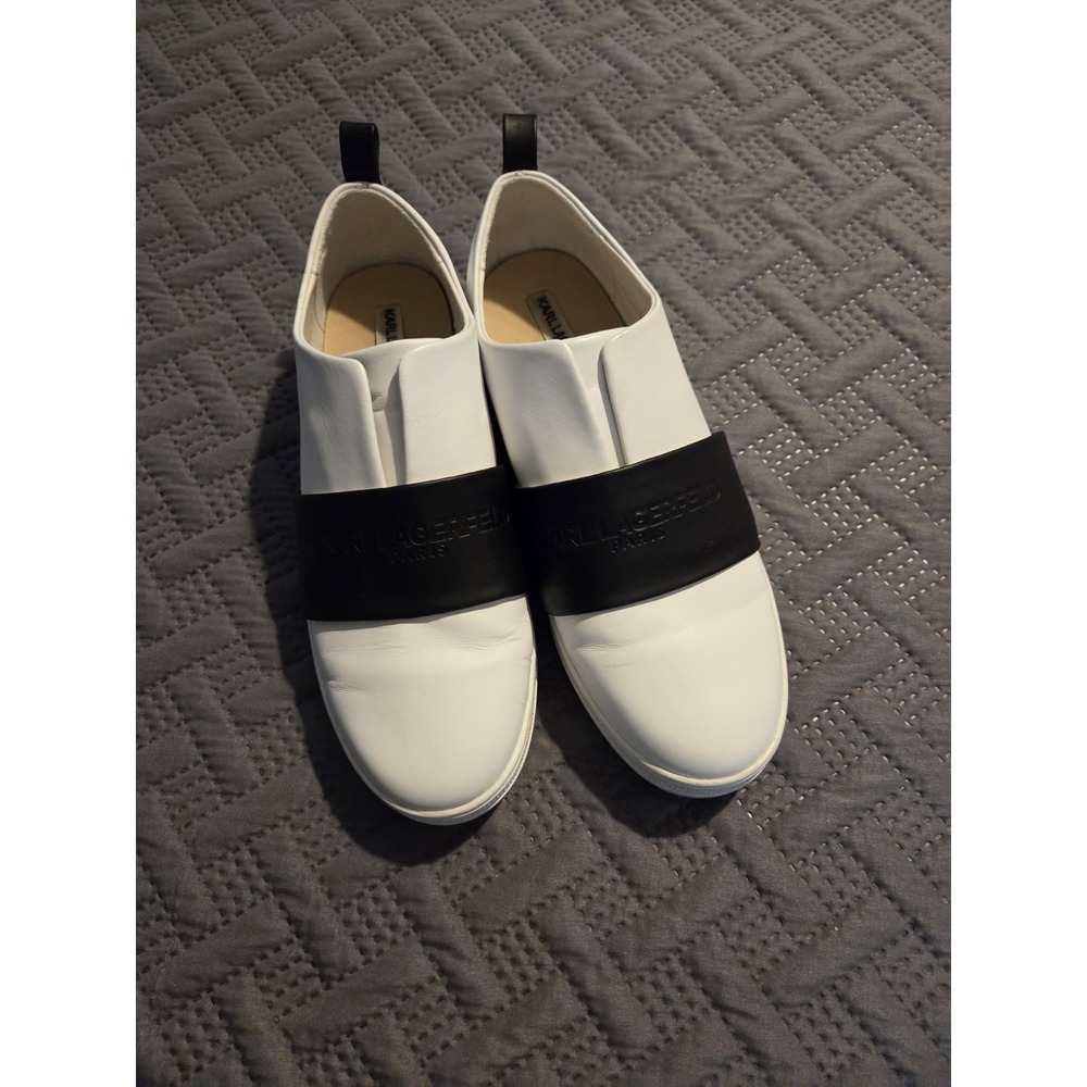 Karl Lagerfeld Paris Asha Slip On Trainers Women's Size 9.5M Streetwear Sneakers
